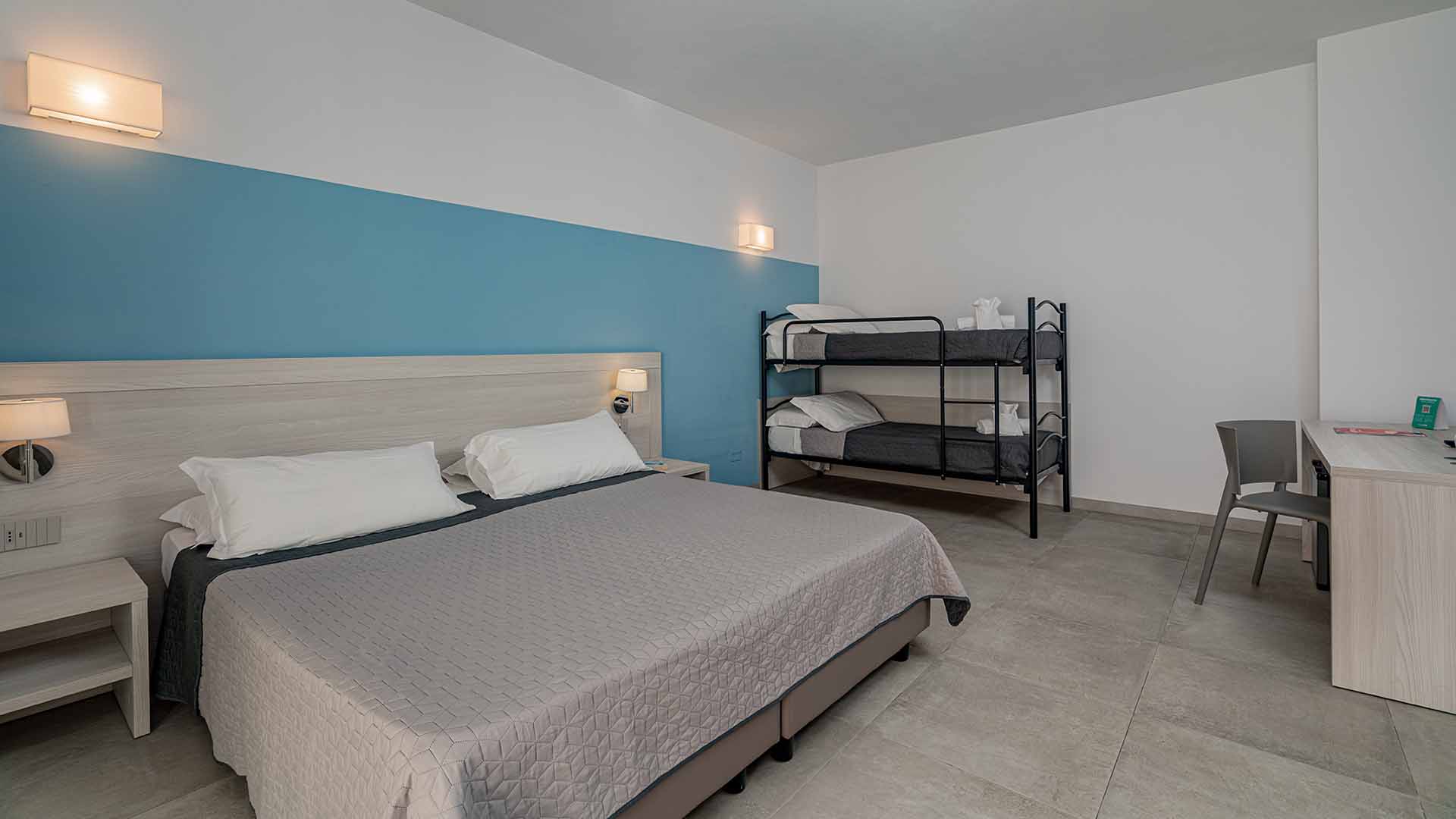 Camera con letto a castello