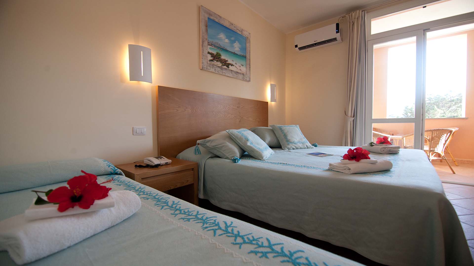 Camera tripla in zona garden