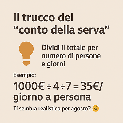 Leggere un preventivo vacanze