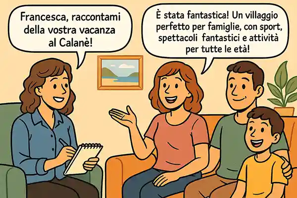 👉 Vacanza della famiglia Fiorini al Calanè Resort Bluserena