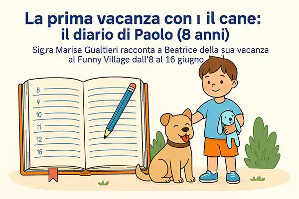 La prima vacanza con il cane: il diario di Paolo (8 anni)