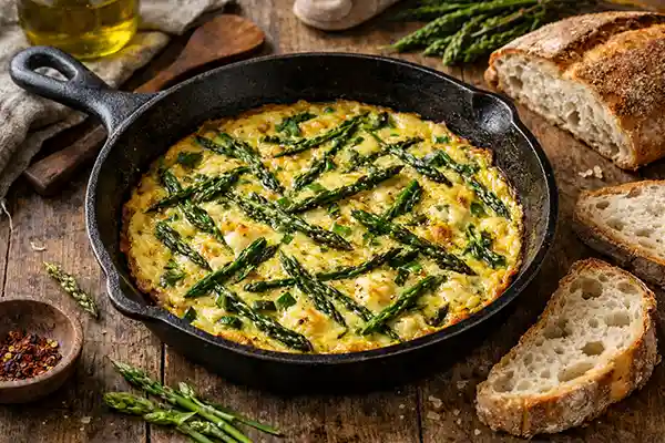 Frittata con asparagi selvatici