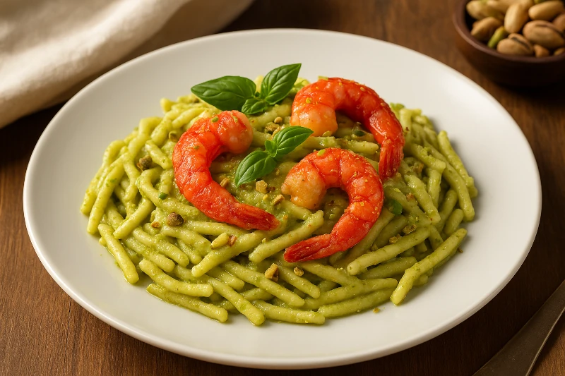 🌰 Pasta al pistacchio di Bronte e gamberi rossi: un sapore d’autunno siciliano