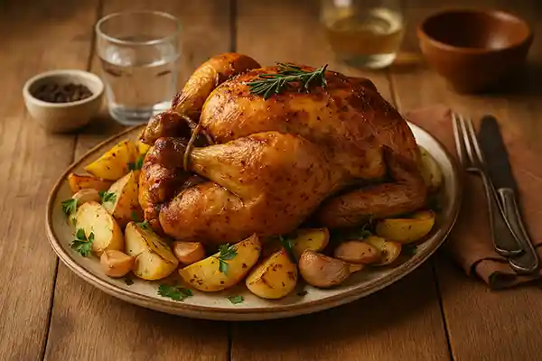 🍗 Pollo ripieno al forno – Il profumo delle feste d’estate
