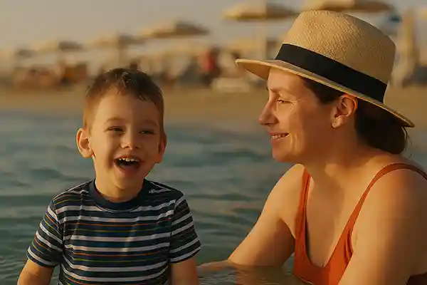 🏖 Il primo bagno di Lorenzo – Diario di una mamma in vacanza con il suo bimbo speciale