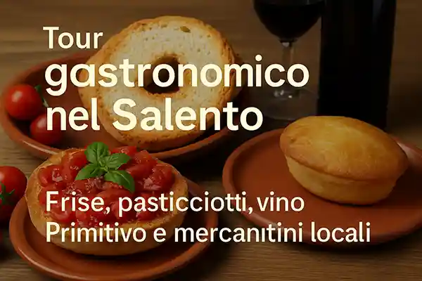 🍷 Tour gastronomico nel Salento: frise, pasticciotti, vino Primitivo e mercatini locali