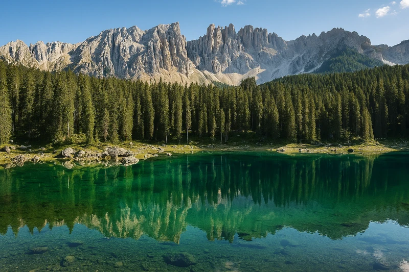 💎 Lago di Carezza – il “lago arcobaleno” delle Dolomiti trentine